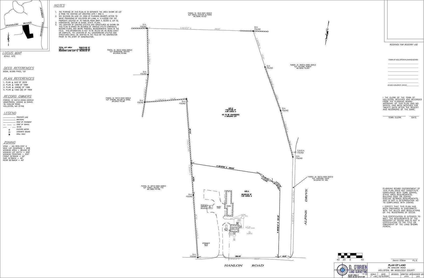 4 Acres of Residential Land for Sale in Holliston, Massachusetts