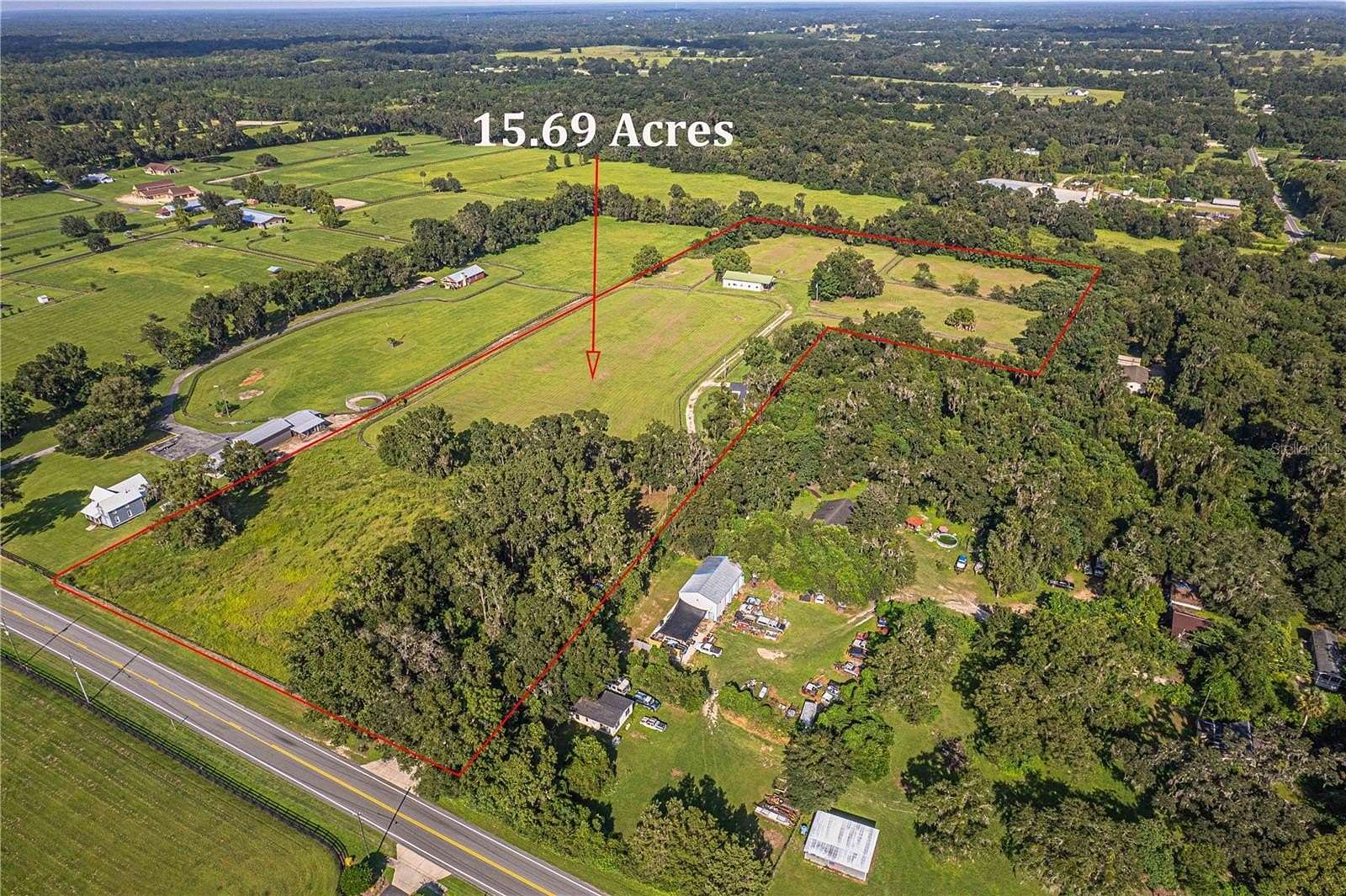 15.7 Acres of Land with Home for Sale in Reddick, Florida