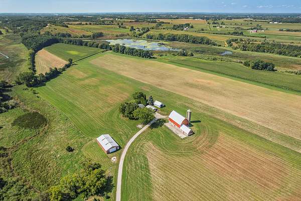 90.2 Acres of Land with Home for Auction in Beaver Dam, Wisconsin