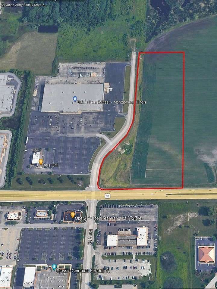 14.7 Acres of Land for Sale in Montgomery, Illinois