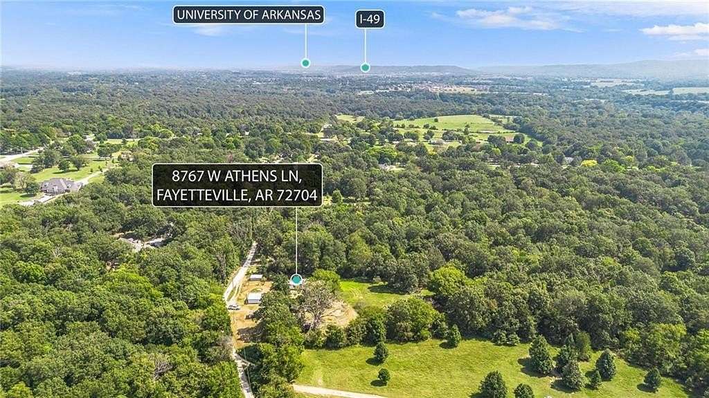 2.14 Acres of Residential Land with Home for Sale in Fayetteville, Arkansas