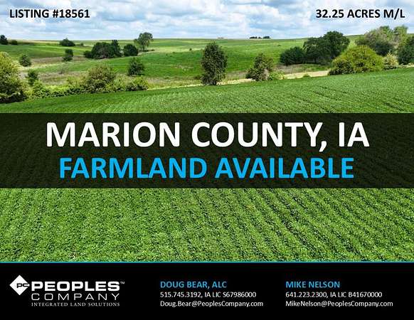 32.3 Acres of Land for Sale in Knoxville, Iowa