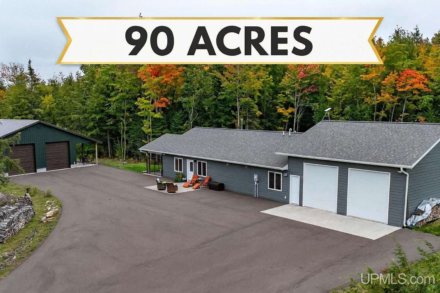 90 Acres of Recreational Land with Home for Sale in Ironwood, Michigan