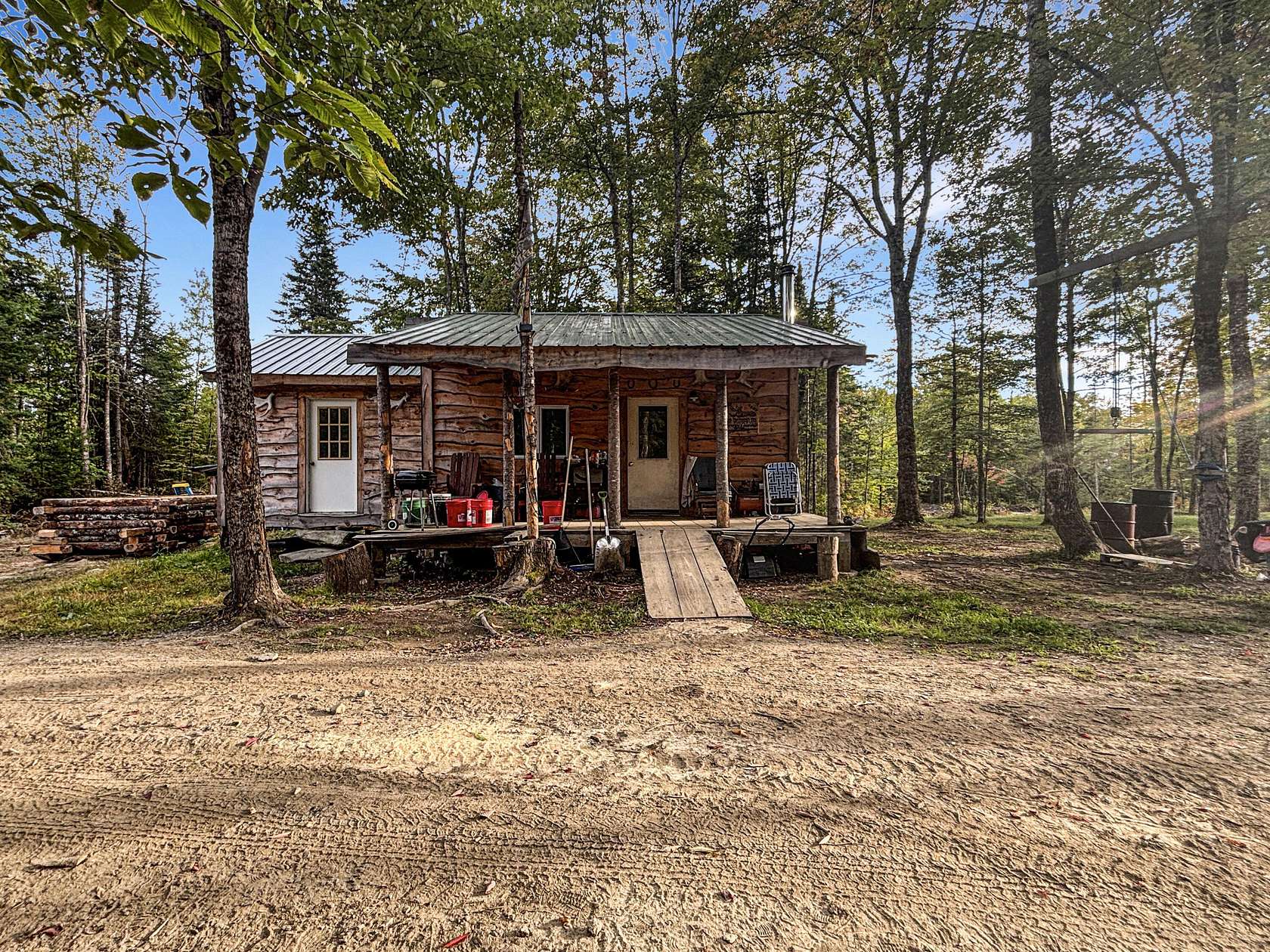 25 Acres of Recreational Land with Home for Sale in Sangerville, Maine