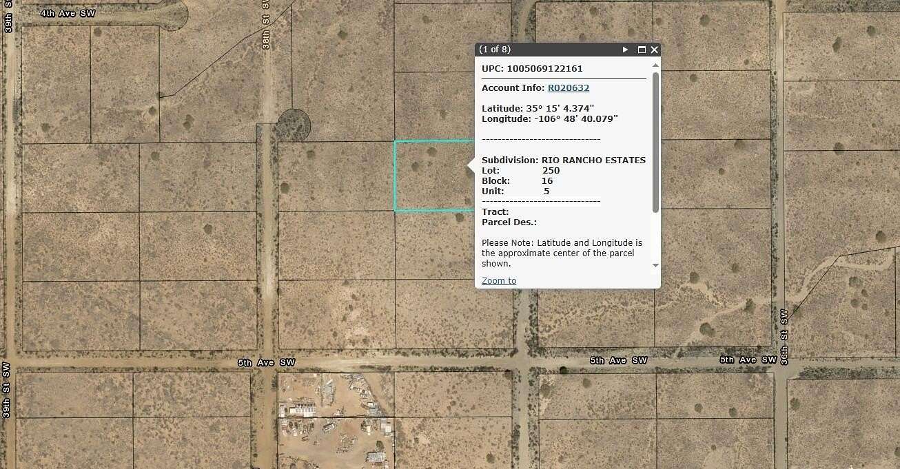 2 Acres of Land for Sale in Rio Rancho, New Mexico