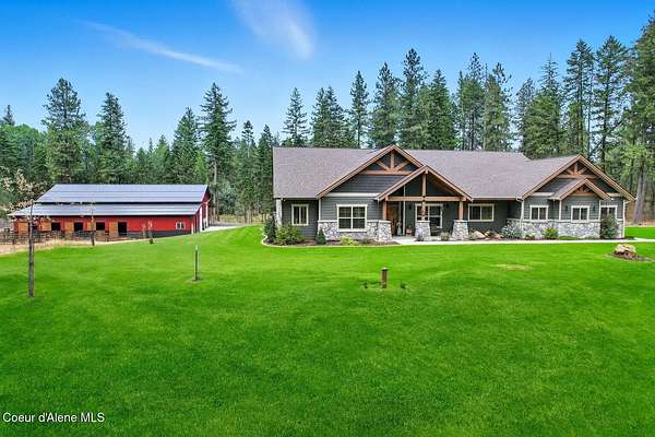 33.6 Acres of Agricultural Land with Home for Sale in Coeur d'Alene, Idaho