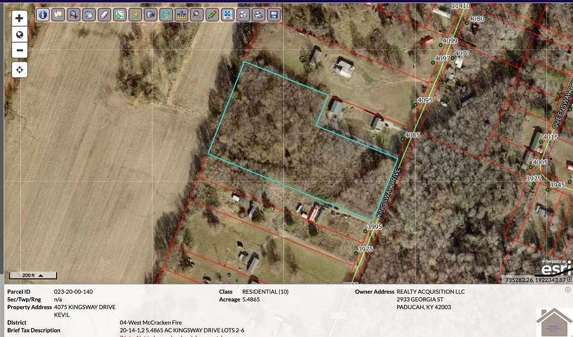 5.49 Acres of Residential Land for Sale in Kevil, Kentucky