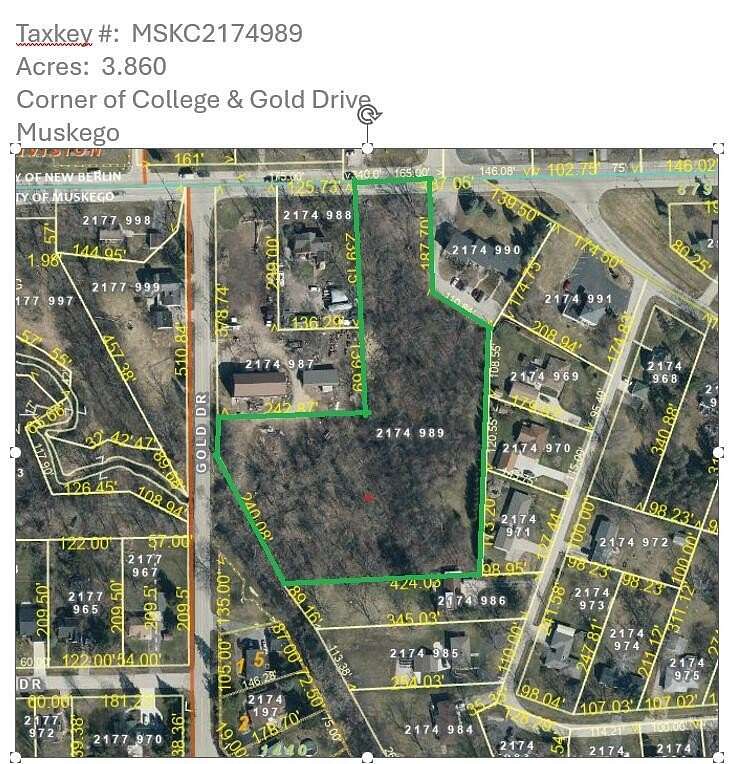 3.86 Acres of Residential Land for Sale in Muskego, Wisconsin