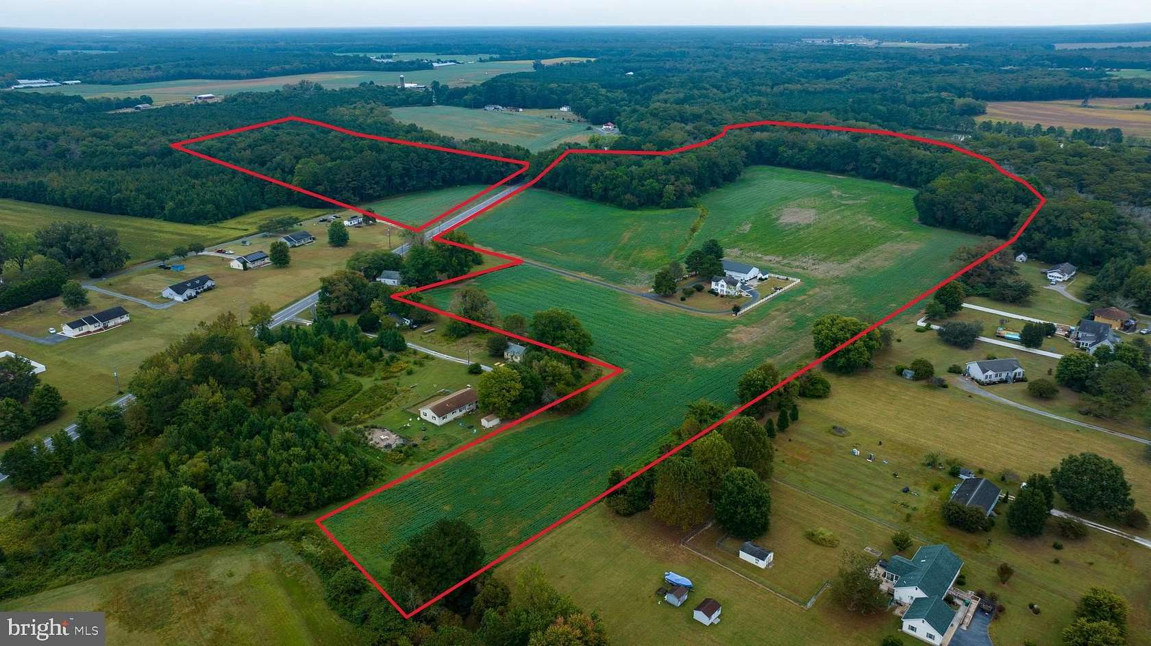 45.8 Acres of Agricultural Land with Home for Sale in Pocomoke City, Maryland