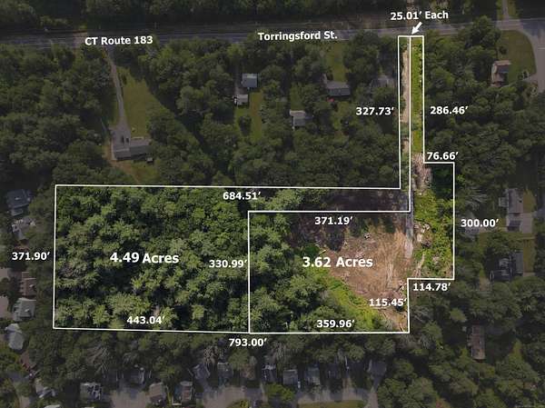 5.1 Acres of Residential Land for Sale in Torrington, Connecticut