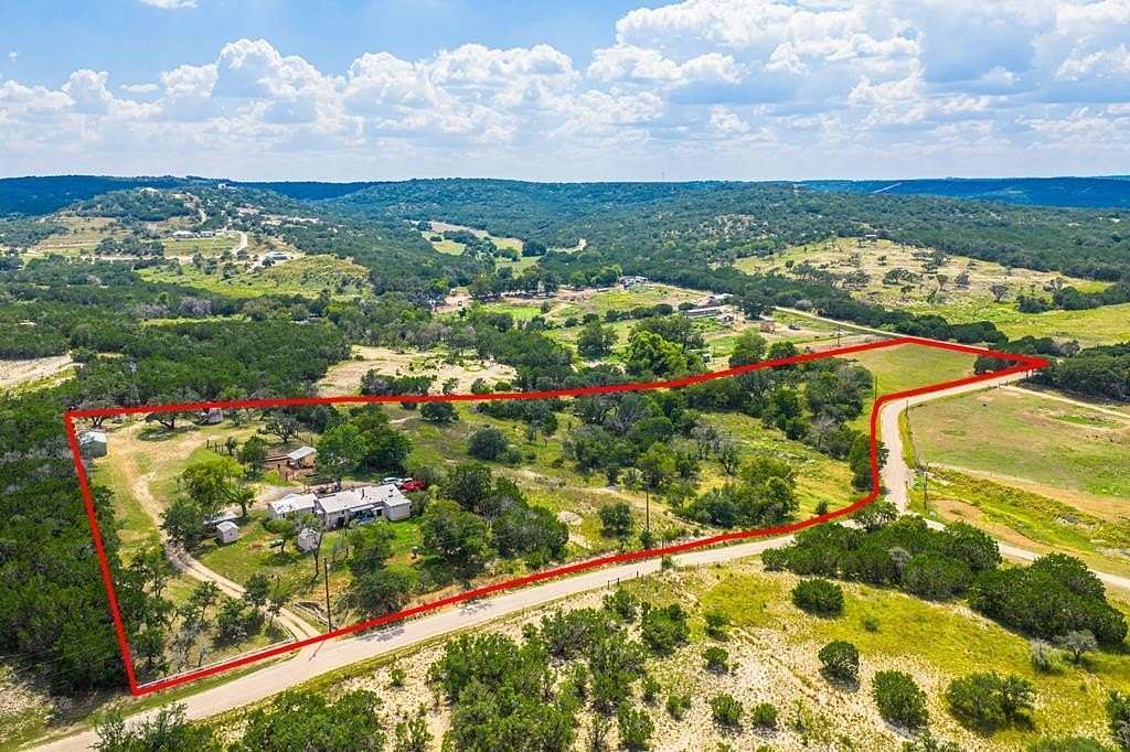 10.5 Acres of Land with Home for Sale in Center Point, Texas