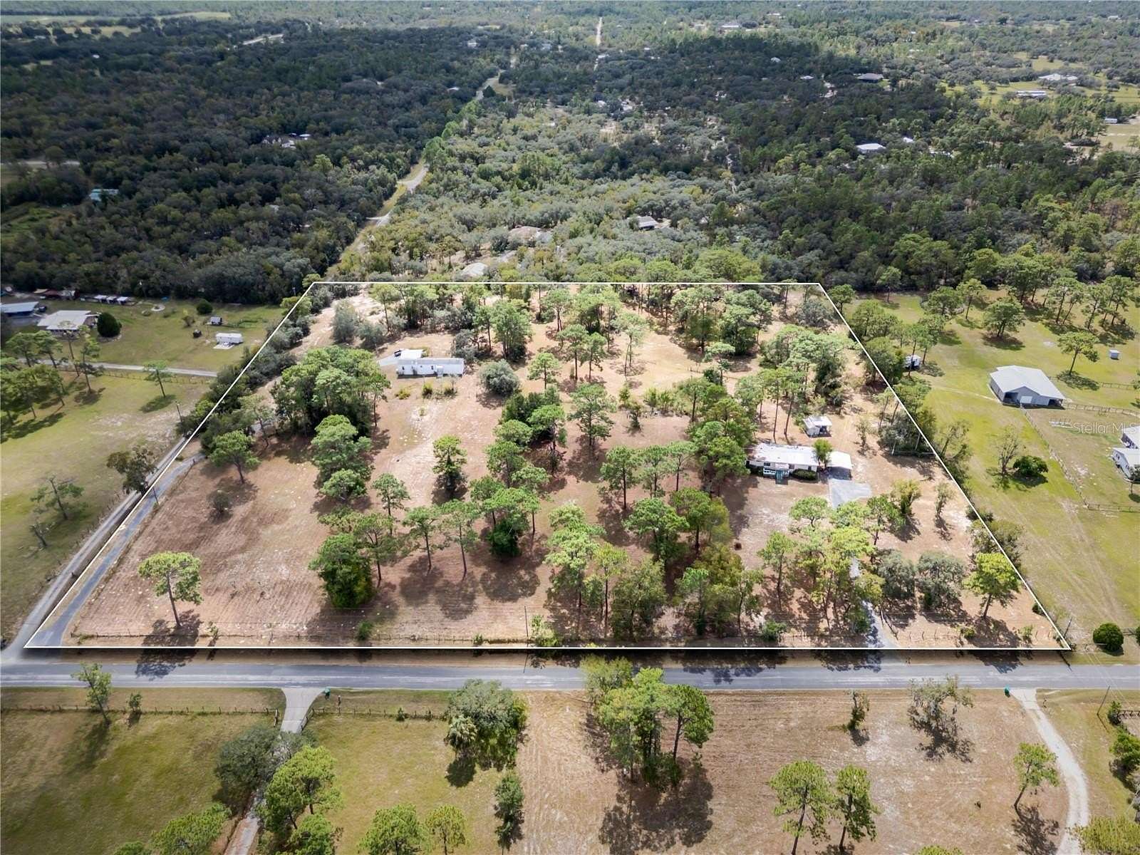 9.82 Acres of Land with Home for Sale in Dunnellon, Florida