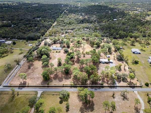 9.82 Acres of Land with Home for Sale in Dunnellon, Florida