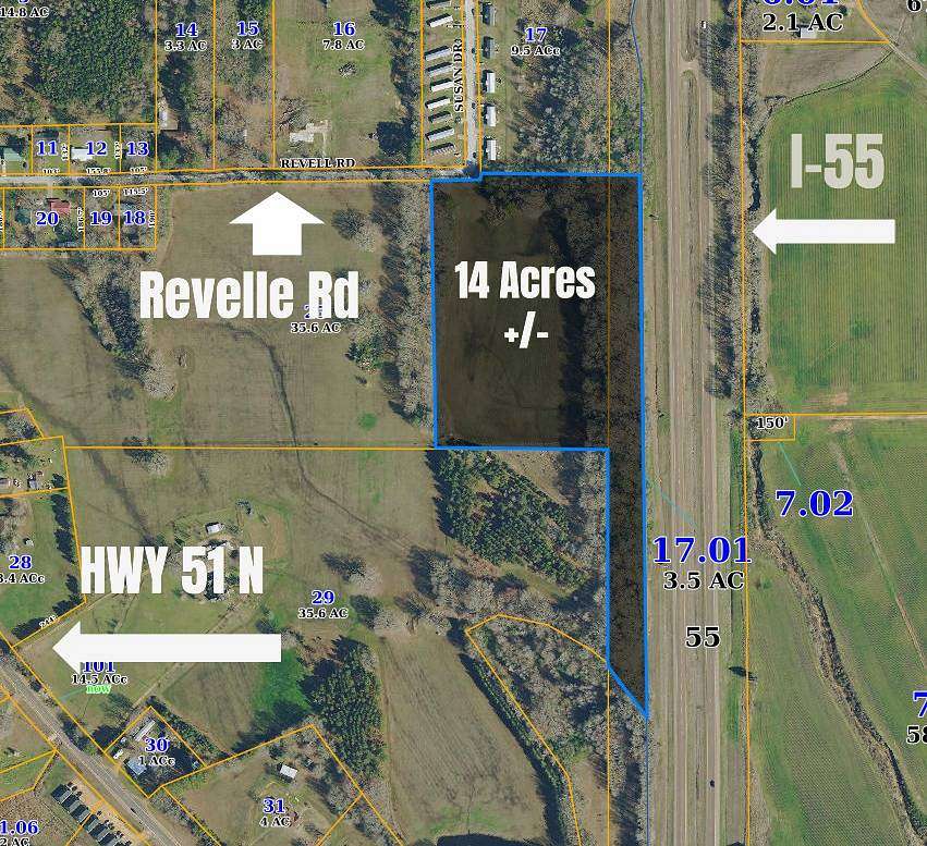 14 Acres of Mixed-Use Land for Sale in Grenada, Mississippi