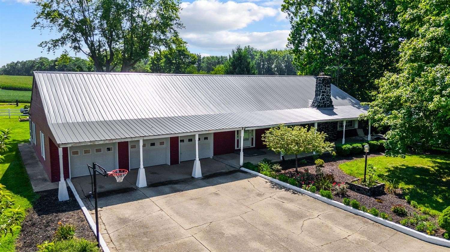 5.5 Acres of Land with Home for Sale in Rushville, Indiana