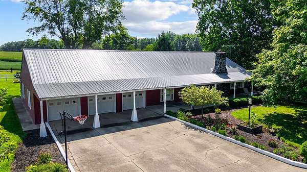 5.5 Acres of Land with Home for Sale in Rushville, Indiana