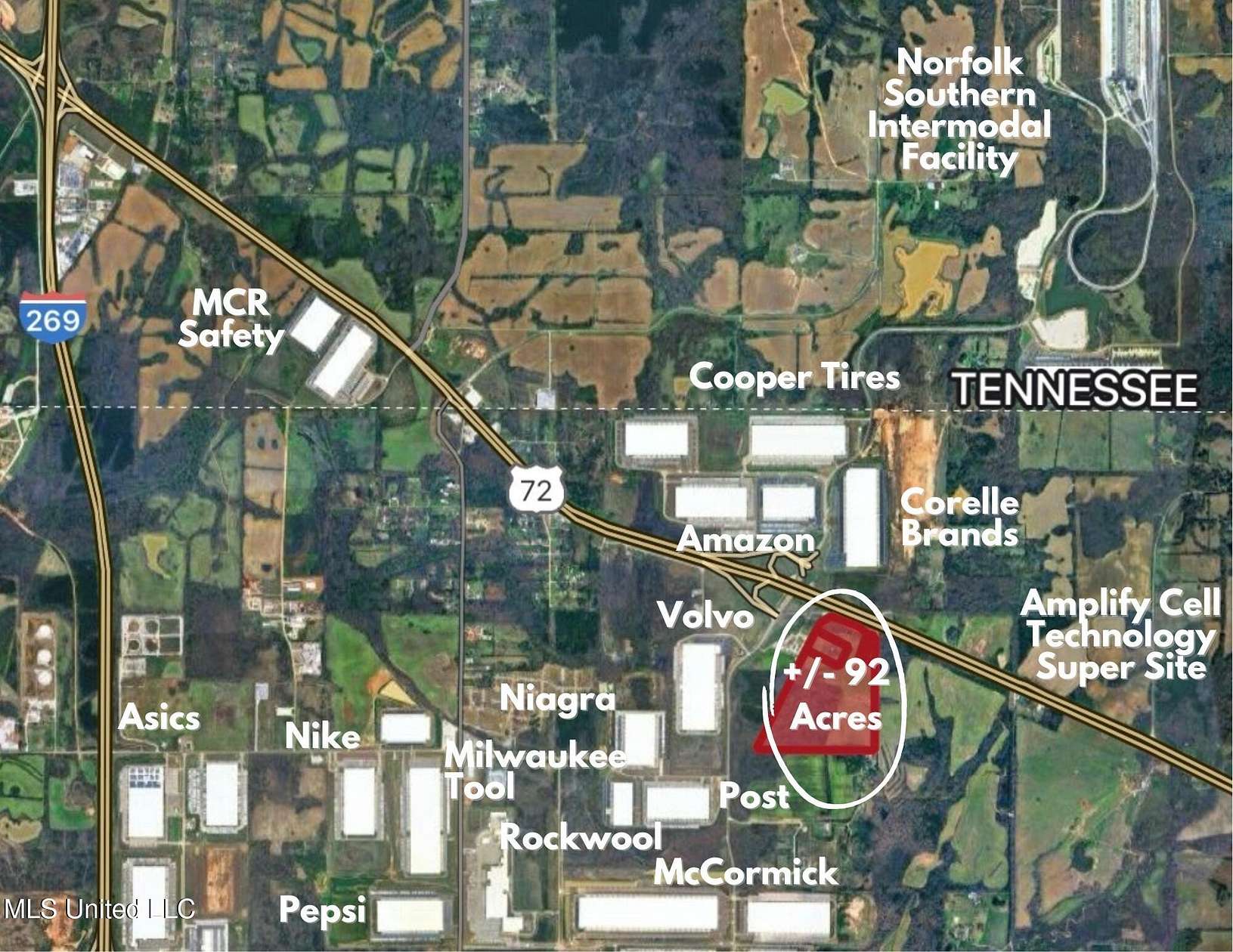 91.2 Acres of Mixed-Use Land for Sale in Byhalia, Mississippi