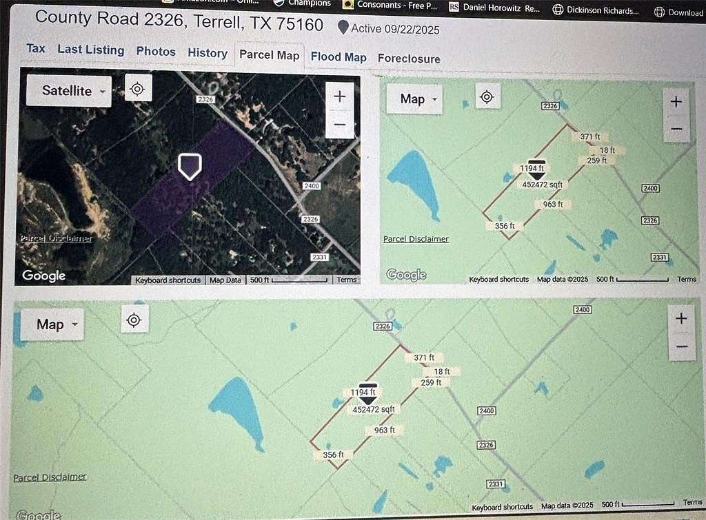 10.1 Acres of Land for Sale in Terrell, Texas