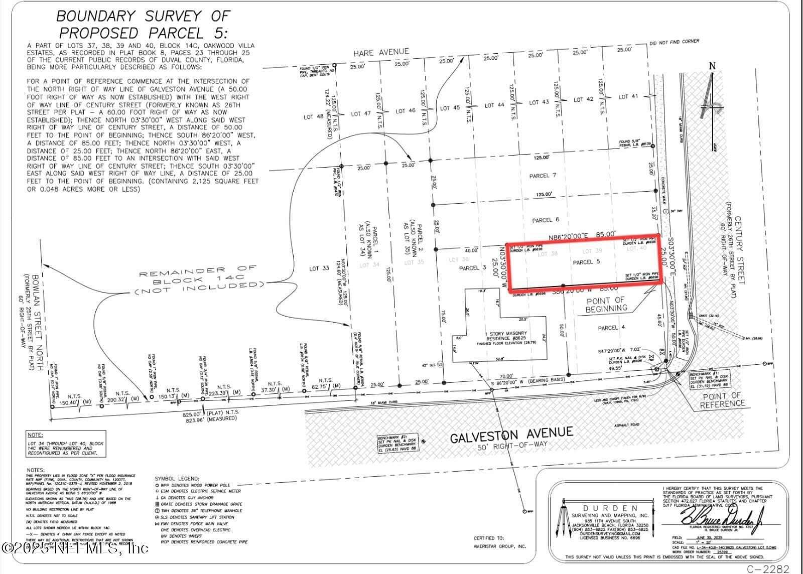 0.05 Acres of Land for Sale in Jacksonville, Florida