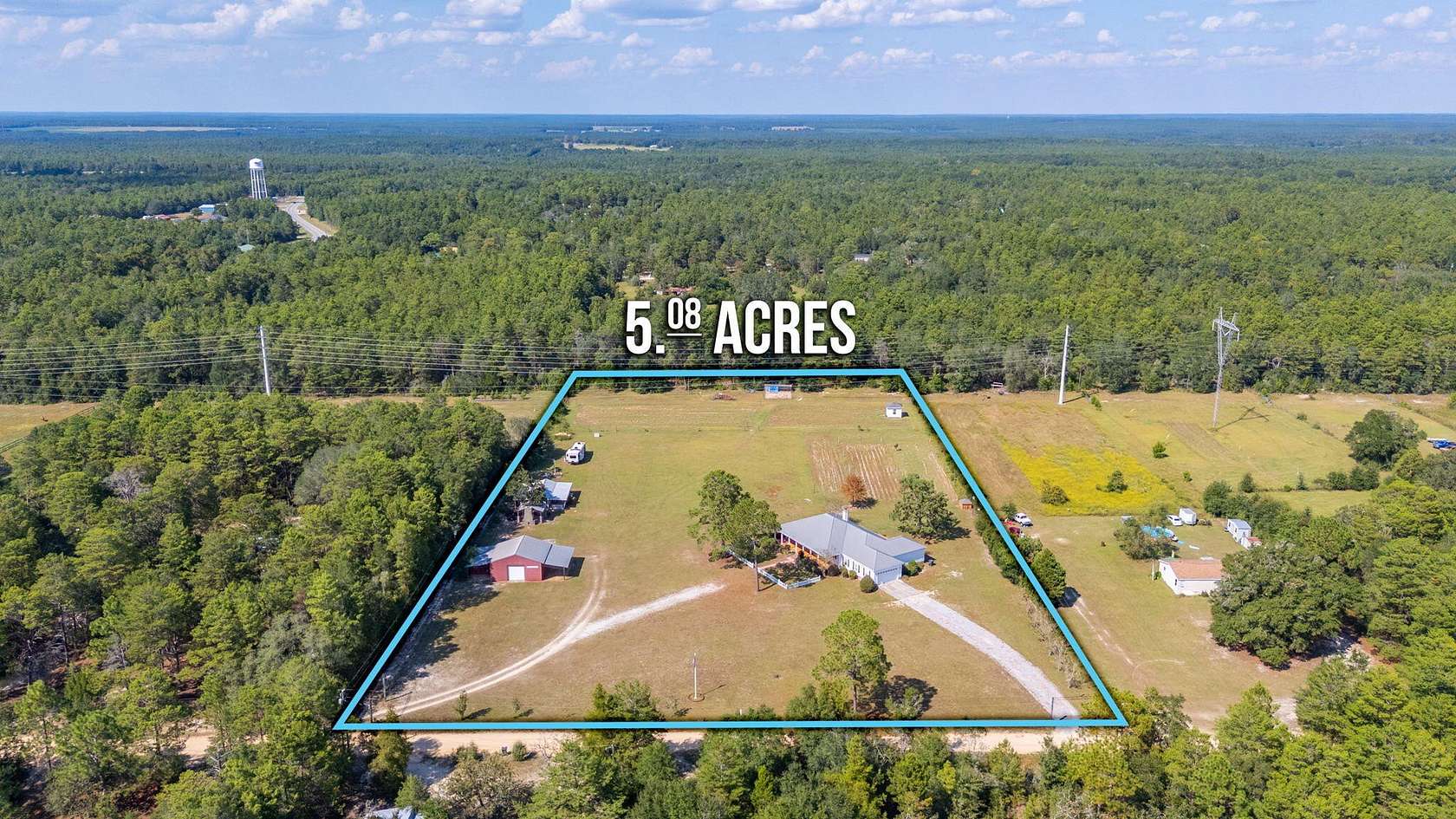 5 Acres of Land with Home for Sale in DeFuniak Springs, Florida