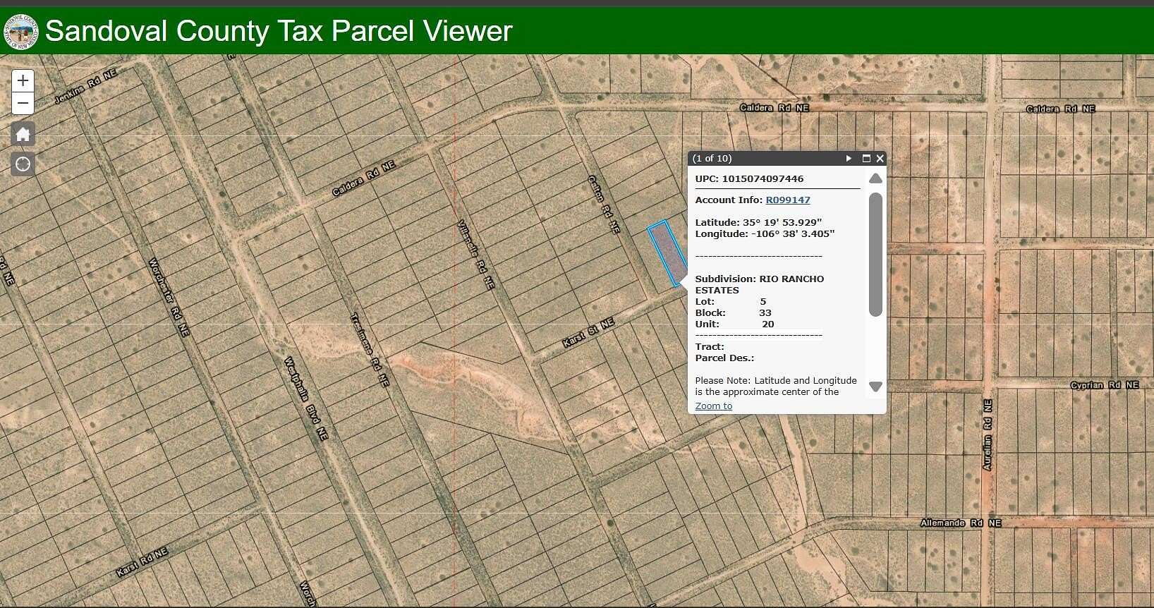 0.5 Acres of Land for Sale in Rio Rancho, New Mexico