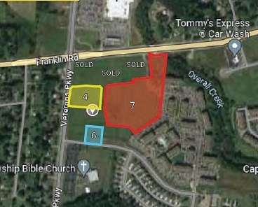7.7 Acres of Commercial Land for Sale in Murfreesboro, Tennessee