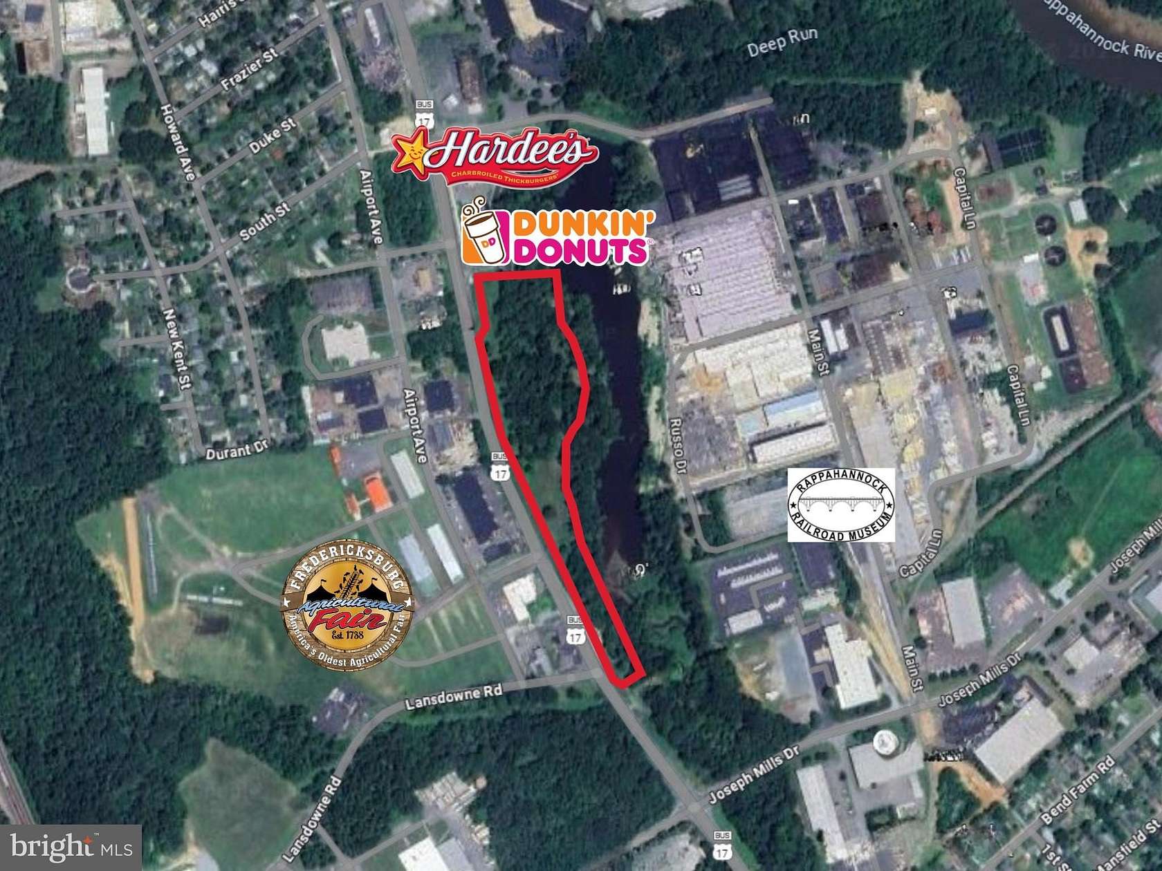 8.55 Acres of Mixed-Use Land for Sale in Fredericksburg, Virginia