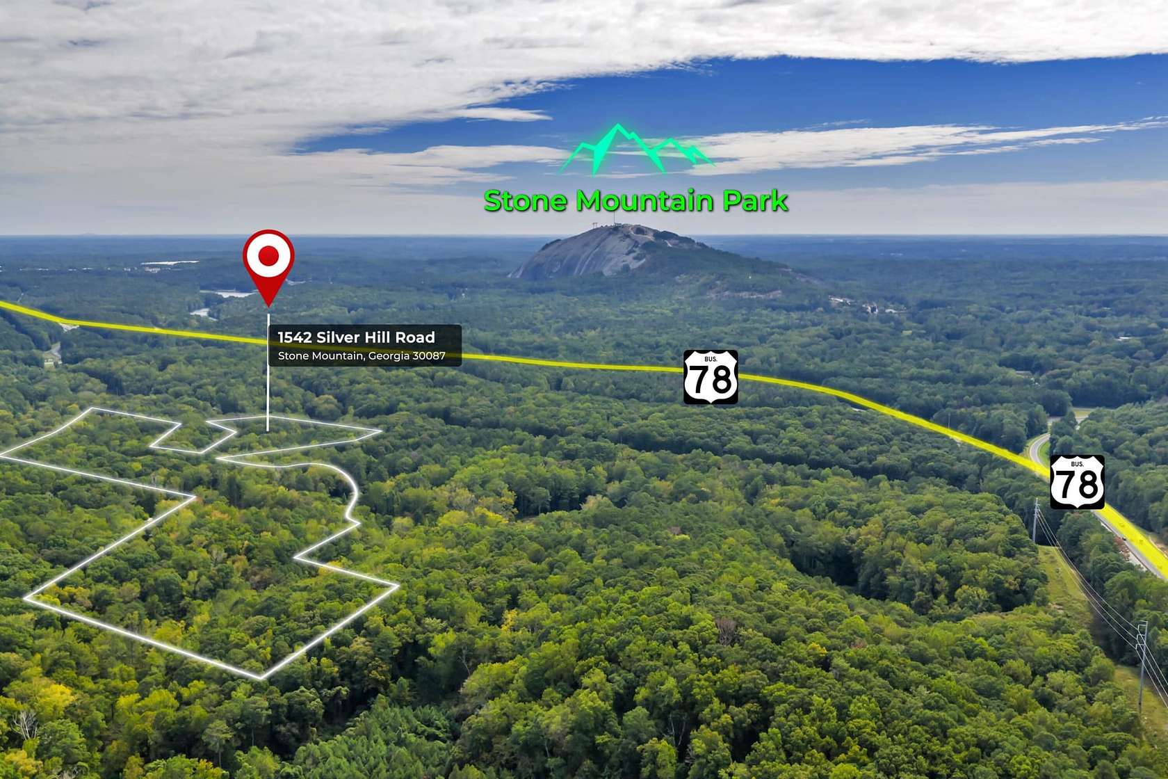 23 Acres of Recreational Land for Sale in Stone Mountain, Georgia