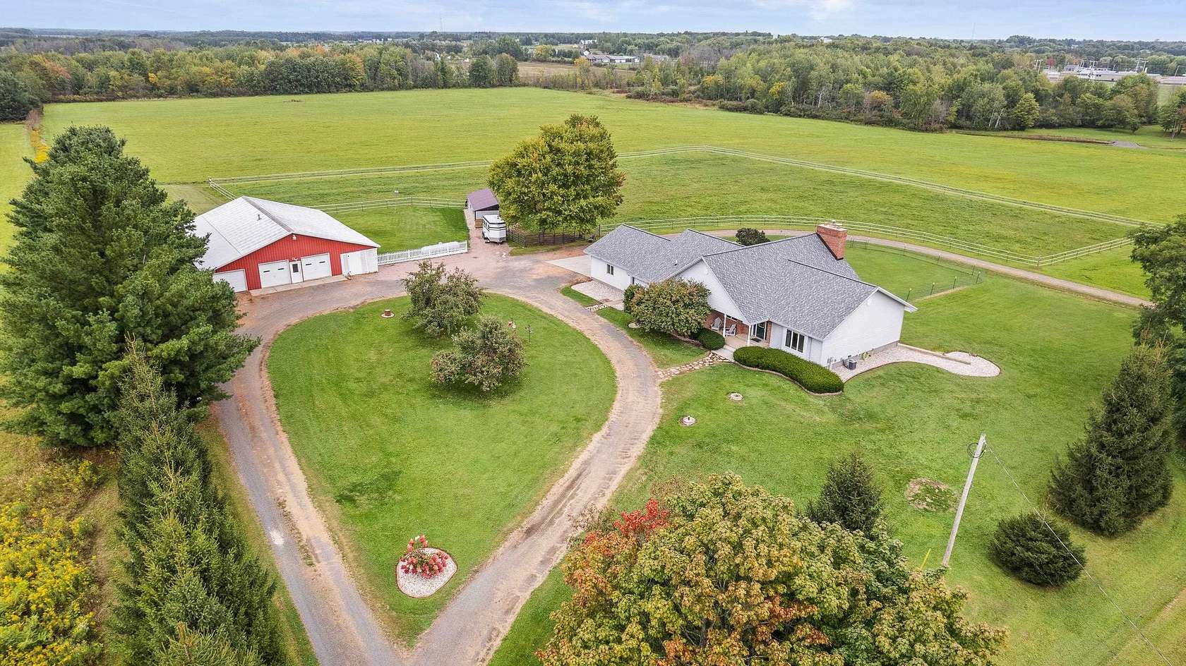 28.5 Acres of Agricultural Land with Home for Sale in Rudolph, Wisconsin