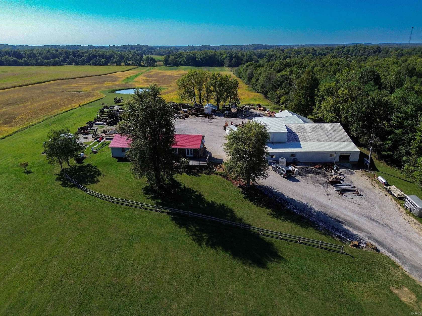 5 Acres of Residential Land with Home for Sale in Washington, Indiana