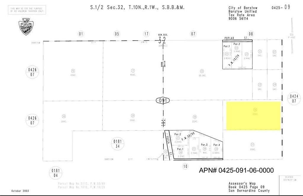 20 Acres of Land for Sale in Barstow, California