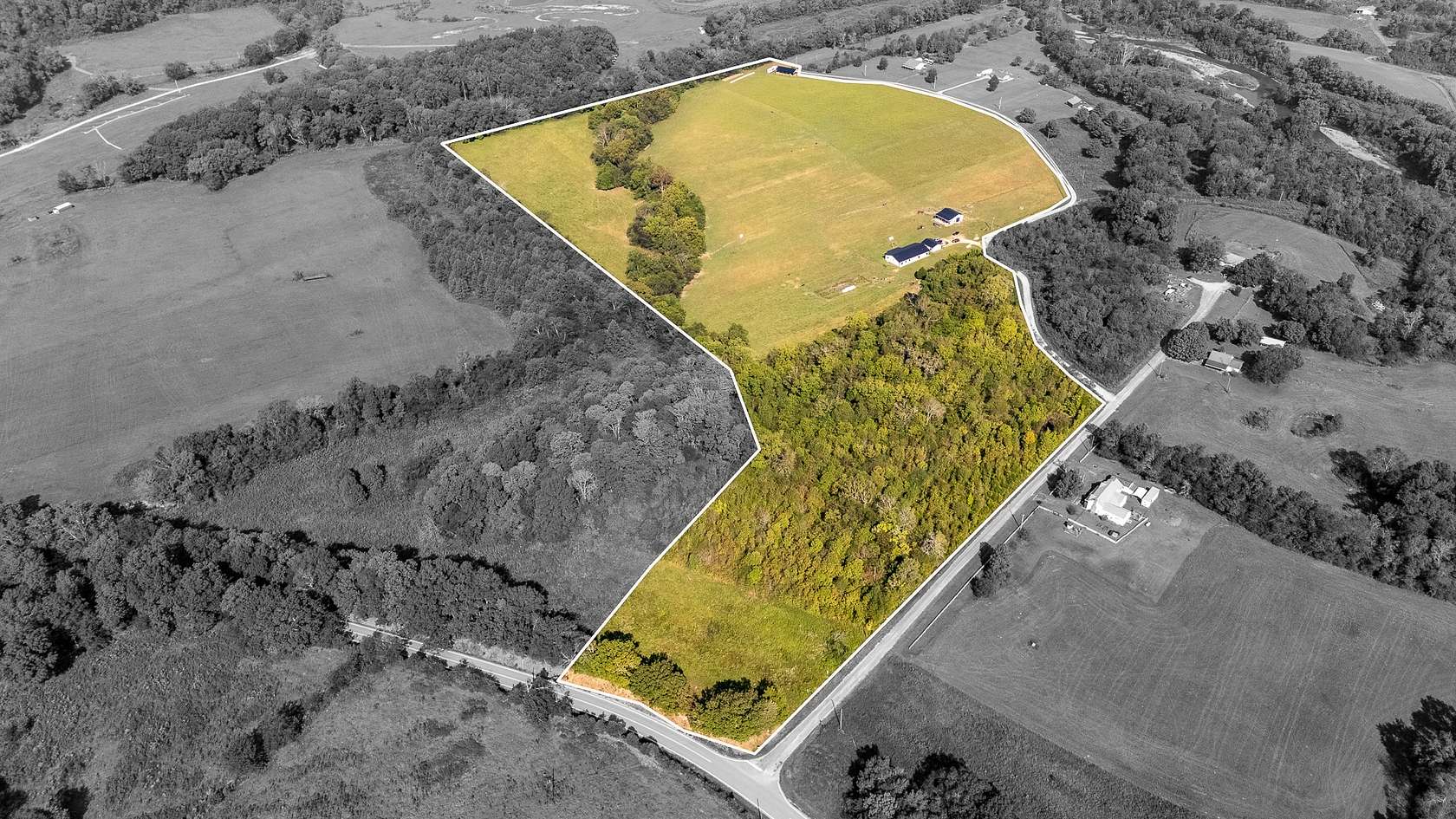 44.7 Acres of Agricultural Land with Home for Sale in Waynesboro, Tennessee