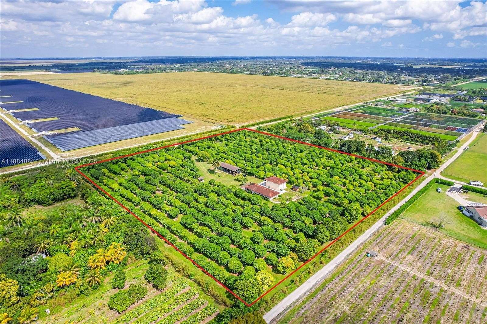 10 Acres of Residential Land with Home for Sale in Homestead, Florida