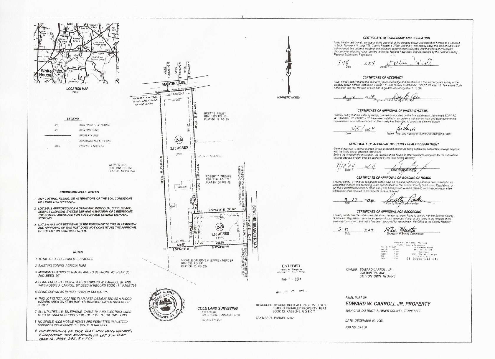 1 Acre of Residential Land for Sale in Cottontown, Tennessee