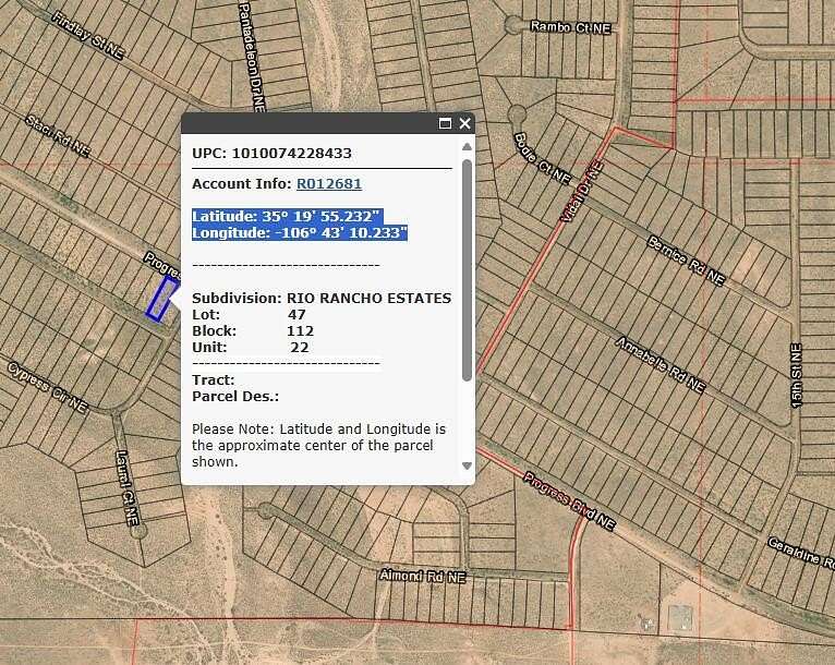 0.5 Acres of Land for Sale in Rio Rancho, New Mexico