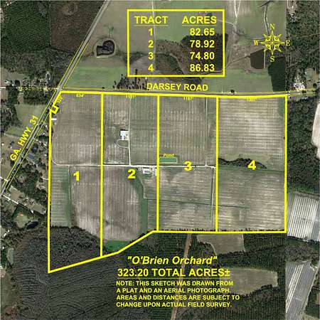 323 Acres of Land for Auction in Naylor, Georgia
