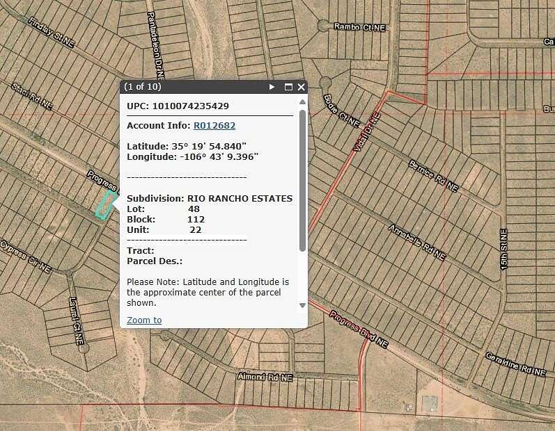 0.5 Acres of Land for Sale in Rio Rancho, New Mexico