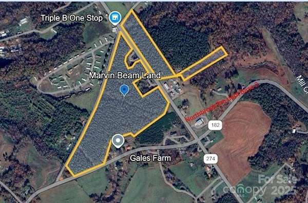 43.8 Acres of Recreational Land for Sale in Cherryville, North Carolina