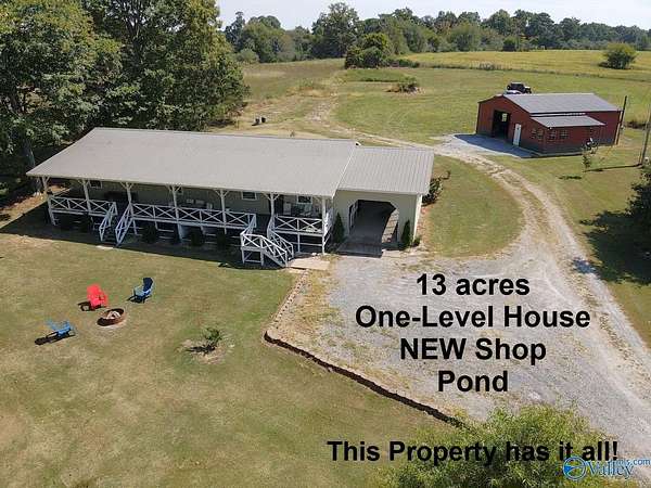 13 Acres of Land with Home for Sale in Rainsville, Alabama