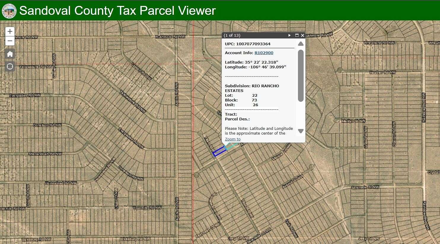 1.5 Acres of Land for Sale in Rio Rancho, New Mexico