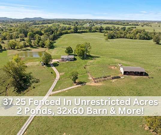 37.3 Acres of Agricultural Land with Home for Sale in Paint Lick, Kentucky