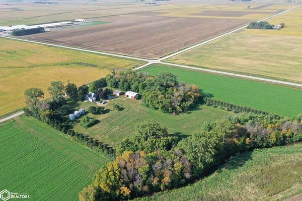 7.74 Acres of Land with Home for Sale in Garner, Iowa