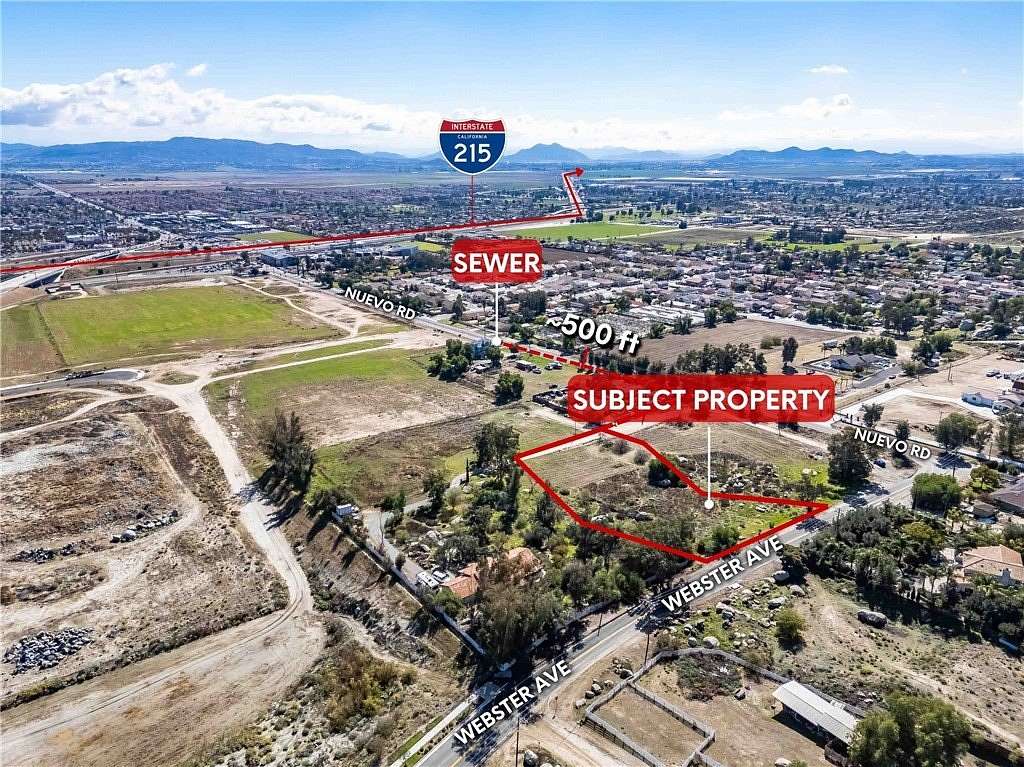 1.63 Acres of Mixed-Use Land for Sale in Perris, California