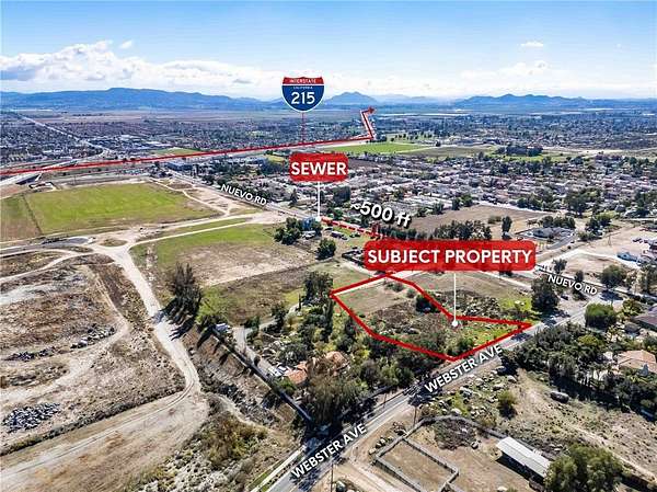 1.63 Acres of Mixed-Use Land for Sale in Perris, California