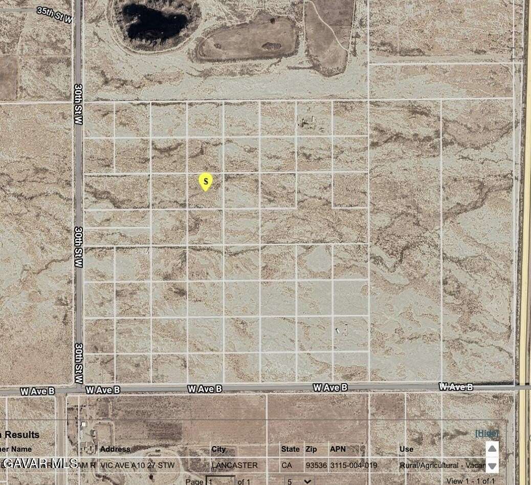 2.55 Acres of Land for Sale in Lancaster, California
