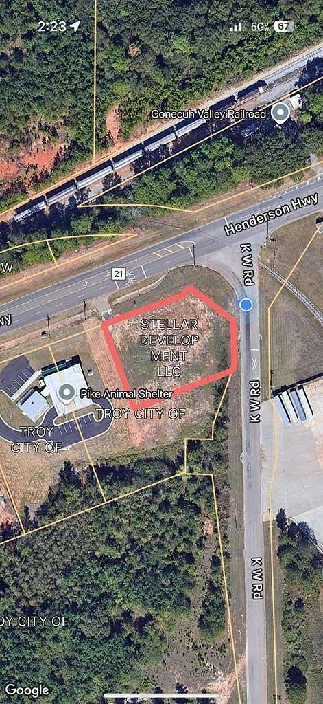 0.66 Acres of Commercial Land for Sale in Troy, Alabama
