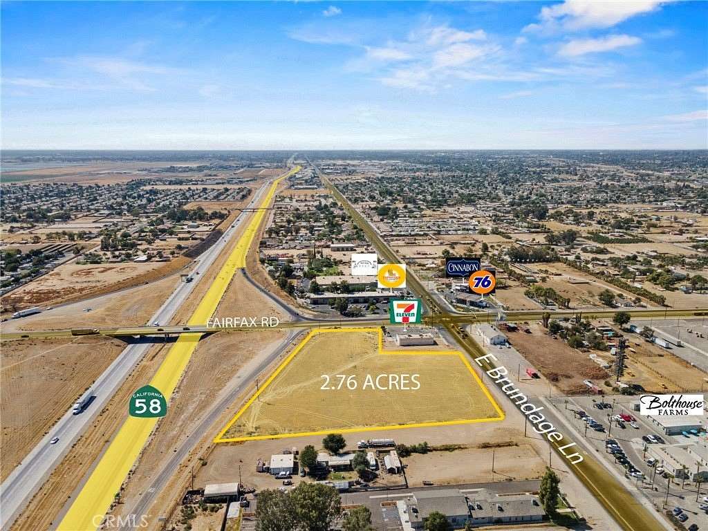2.76 Acres of Commercial Land for Sale in Bakersfield, California