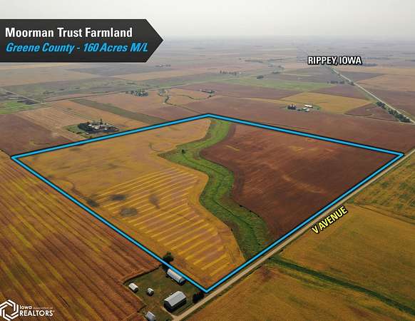160 Acres of Recreational Land & Farm for Auction in Rippey, Iowa