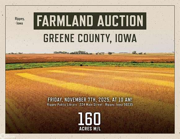 160 Acres of Recreational Land & Farm for Sale in Rippey, Iowa