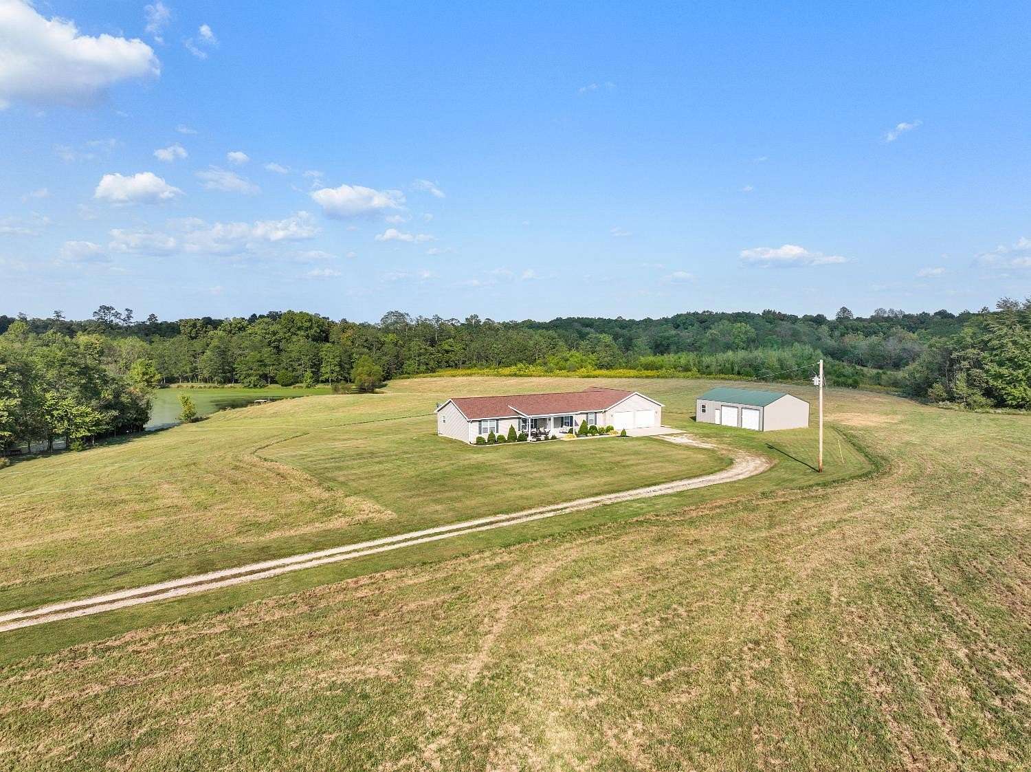 13.7 Acres of Land with Home for Sale in Dillsboro, Indiana
